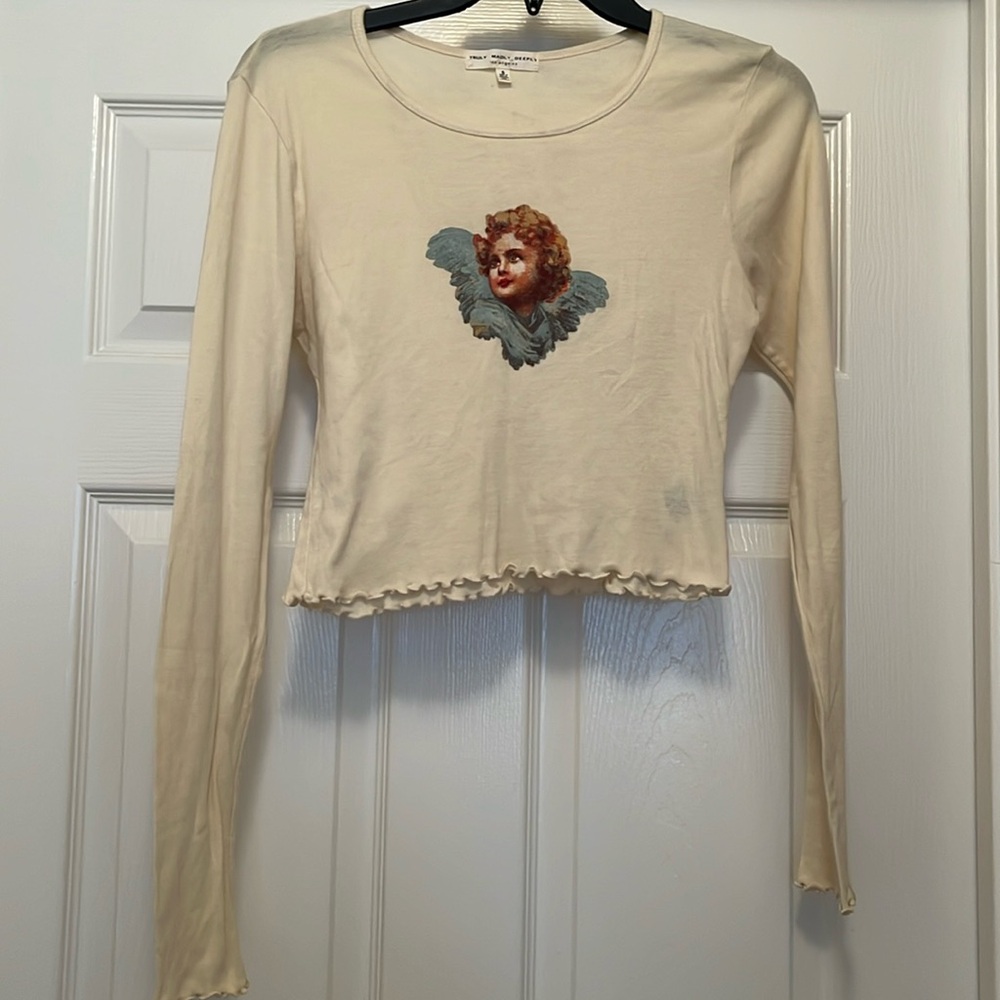 Truly Madly Deeply Angel long sleeve shirt size small.